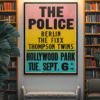 Vintage Pop Music Wall Print – Berlin & The Police Tour Poster