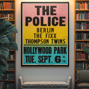 Vintage Pop Music Wall Print – Berlin & The Police Tour Poster