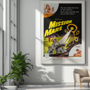 Mission Mars 1960 Film Poster – Vintage Sci-Fi Art, Classic Outer Space B-Movie Decor