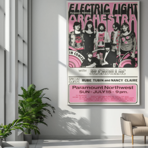 ELO 70s Rock Poster Electric Light Orchestra Vintage Wall Art
