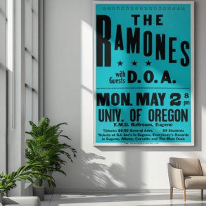 Ramones D.O.A. 1984 Concert Poster – Vintage Punk Rock Wall Art