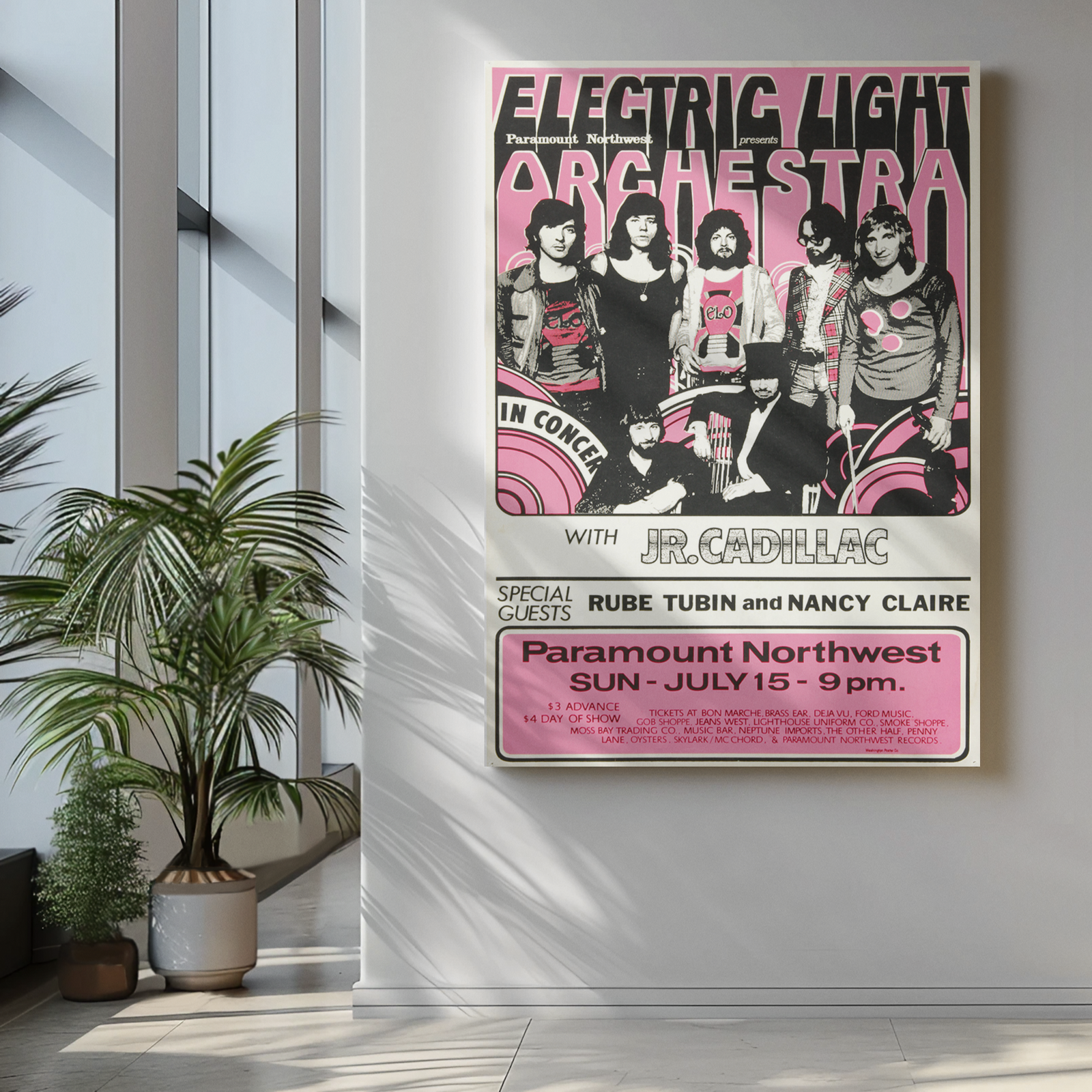 ELO 70s Rock Poster Electric Light Orchestra Vintage Wall Art ELO 70s Rock Poster Electric Light Orchestra Vintage Wall Art