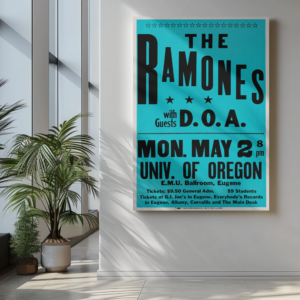 Ramones D.O.A. 1984 Concert Poster – Vintage Punk Rock Wall Art