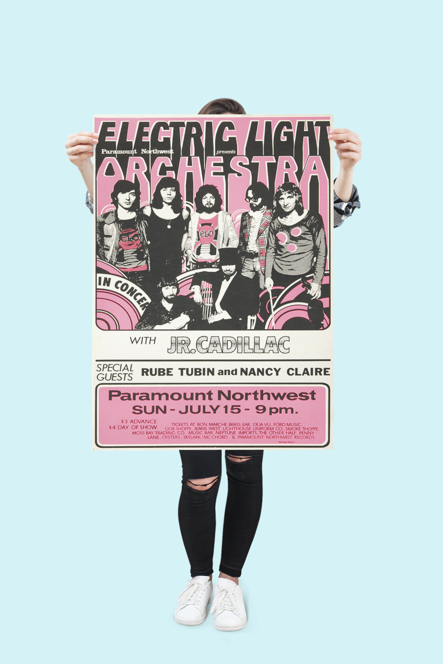 ELO 70s Rock Poster Electric Light Orchestra Vintage Wall Art ELO 70s Rock Poster Electric Light Orchestra Vintage Wall Art