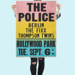 Vintage Pop Music Wall Print – Berlin & The Police Tour Poster