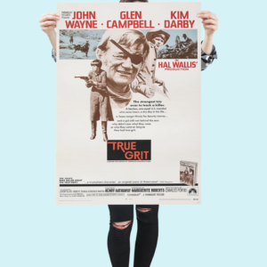 True Grit 1969 Film Poster – Classic Western Cinema Art, Vintage Cowboy Movie Print