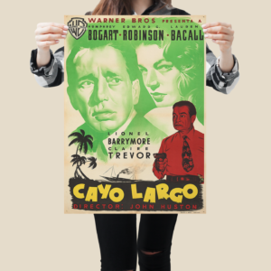 Key Largo Film Noir Poster – Vintage Crime Drama Wall Print