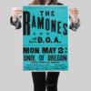 Ramones D.O.A. 1984 Concert Poster – Vintage Punk Rock Wall Art