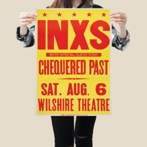 INXS Live 1983 Poster – Rare 80s New Wave Rock Memorabilia