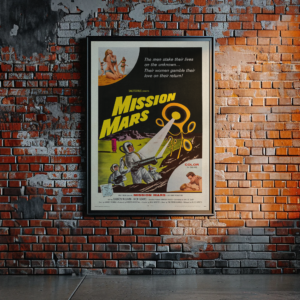Mission Mars 1960 Film Poster – Vintage Sci-Fi Art, Classic Outer Space B-Movie Decor