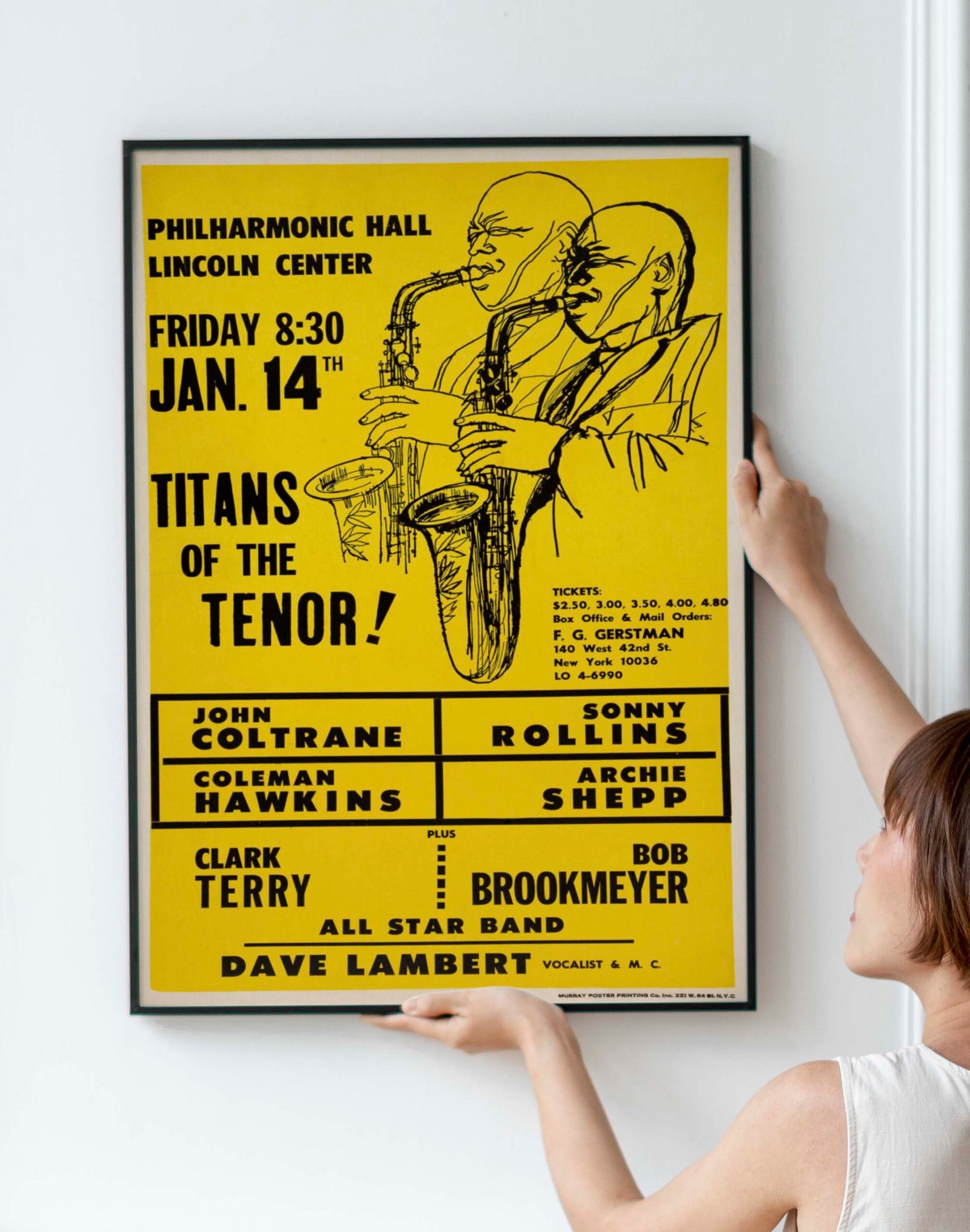 Historic Jazz Poster – Coltrane, Rollins, Shepp, Hawkins 1966 Performance Historic Jazz Poster – Coltrane, Rollins, Shepp, Hawkins 1966 Performance