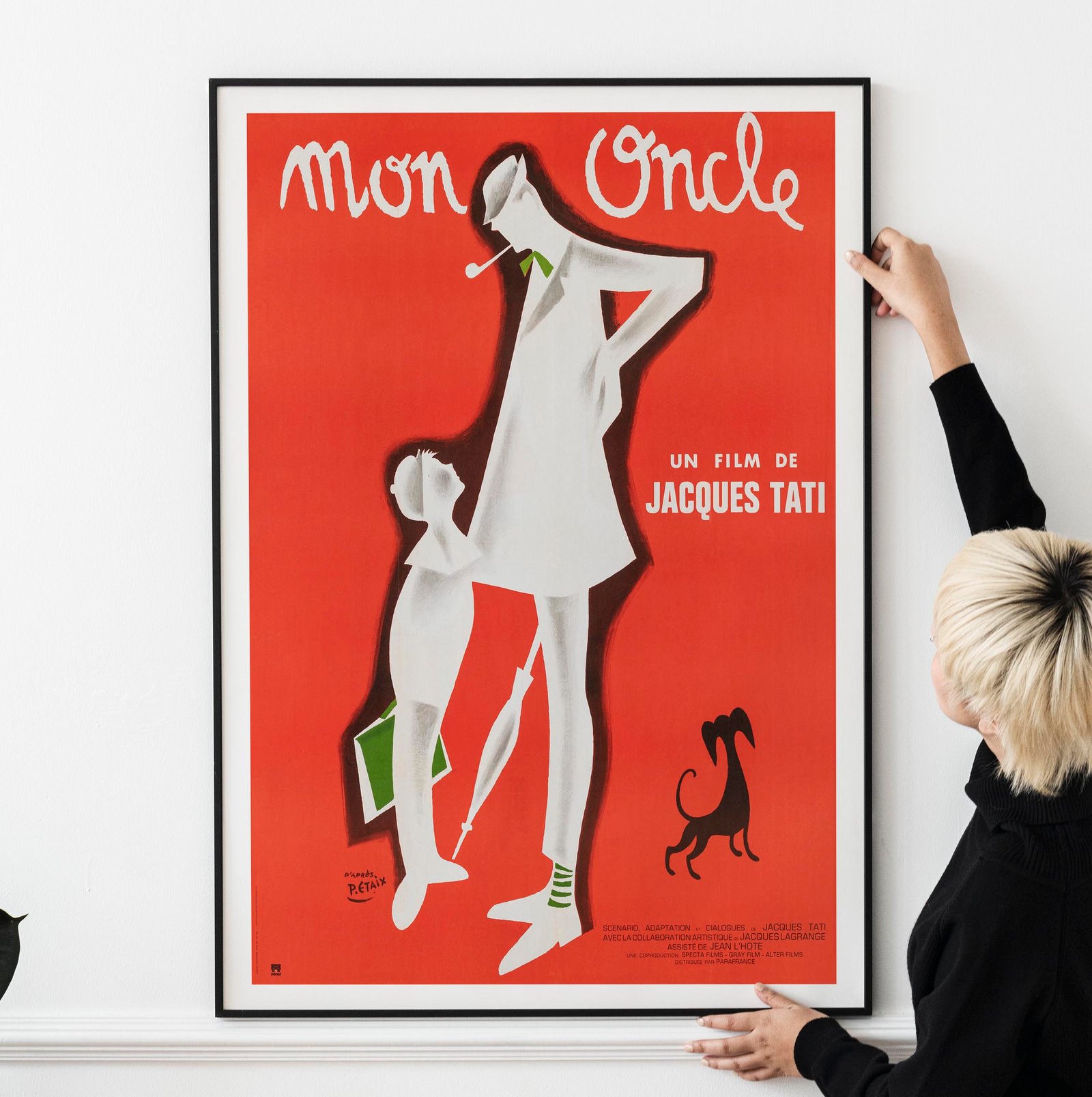Vintage Jacques Tati Poster – Mon Oncle 1950s French Film Print Vintage Jacques Tati Poster – Mon Oncle 1950s French Film Print
