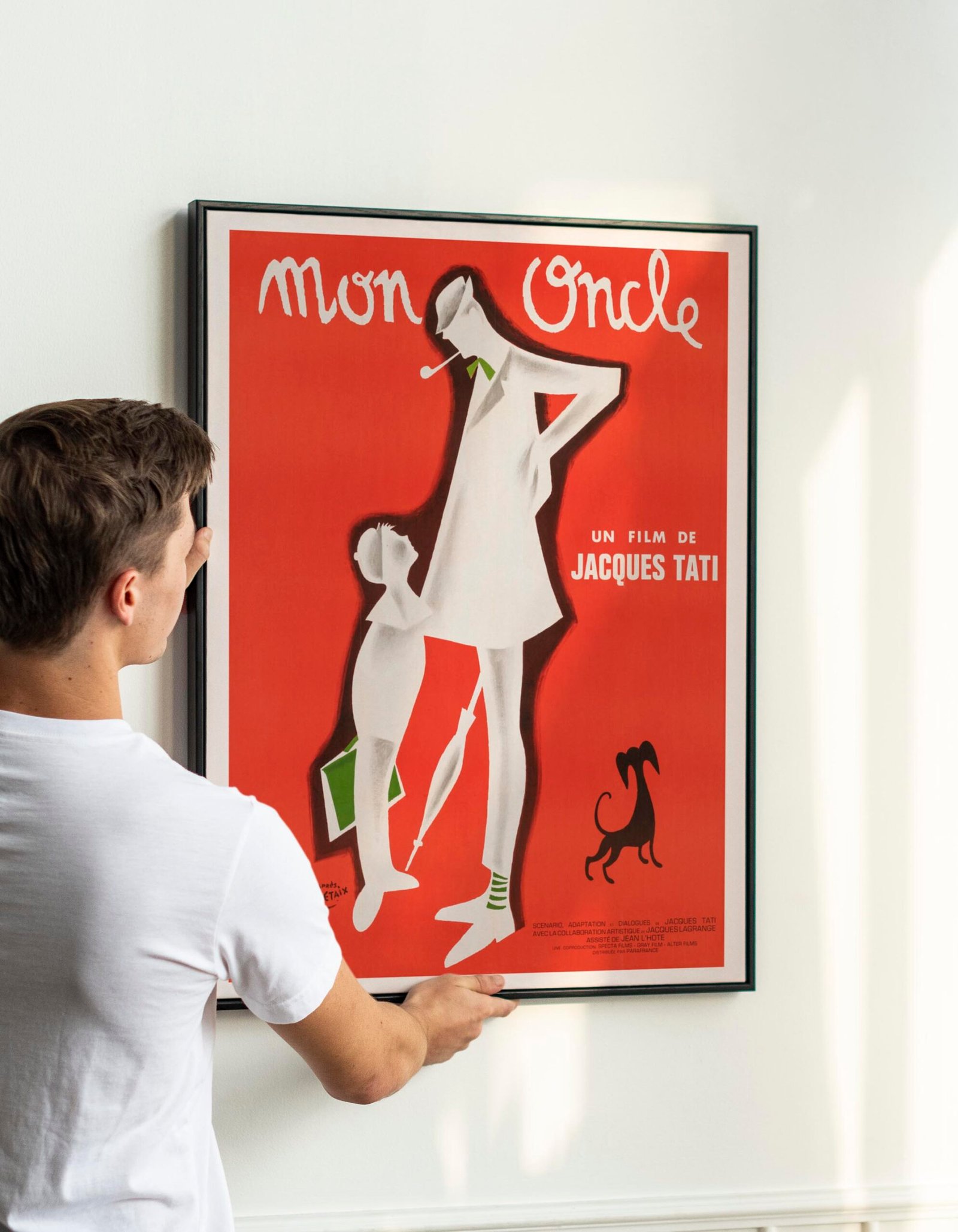 Vintage Jacques Tati Poster – Mon Oncle 1950s French Film Print Vintage Jacques Tati Poster – Mon Oncle 1950s French Film Print