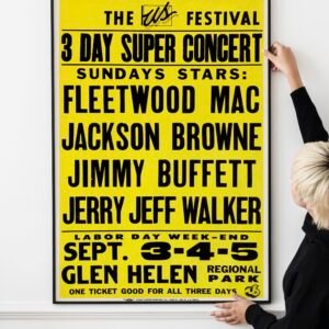 US Festival Wall Art – Fleetwood Mac 1982 Vintage Concert Poster
