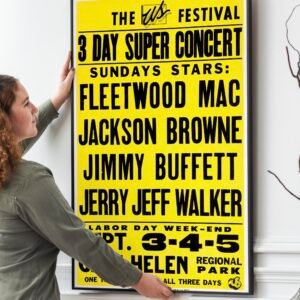 US Festival Wall Art – Fleetwood Mac 1982 Vintage Concert Poster