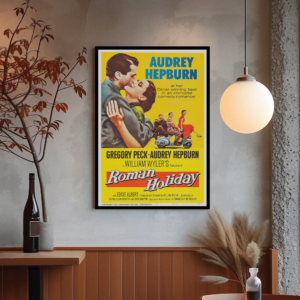 Classic Hollywood Poster – Roman Holiday 1953 Retro Movie