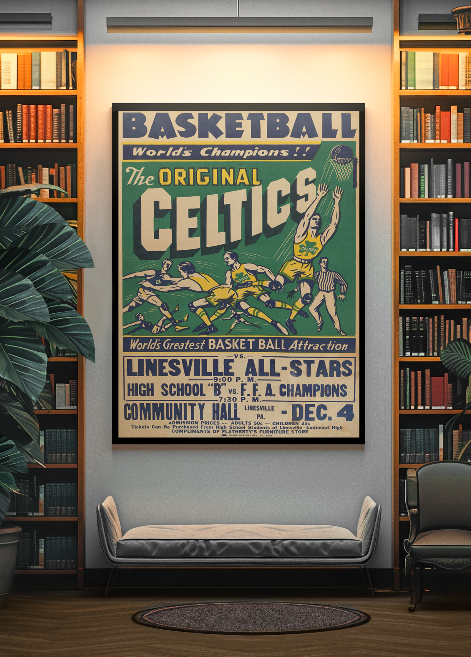 Celtics Basketball Poster 1936-38 "Original Celtics" Celtics Basketball Poster 1936-38 "Original Celtics"
