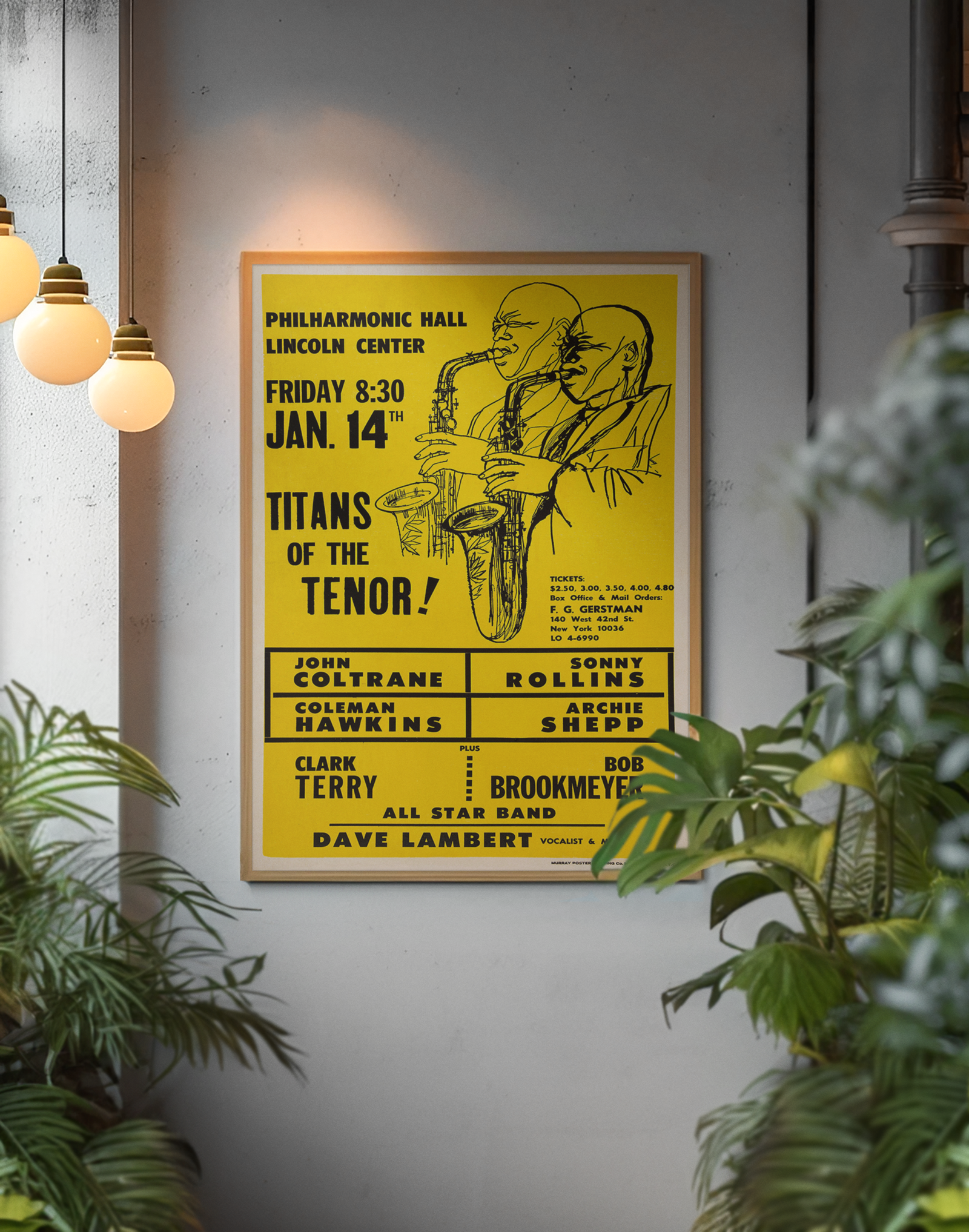 Historic Jazz Poster – Coltrane, Rollins, Shepp, Hawkins 1966 Performance Historic Jazz Poster – Coltrane, Rollins, Shepp, Hawkins 1966 Performance