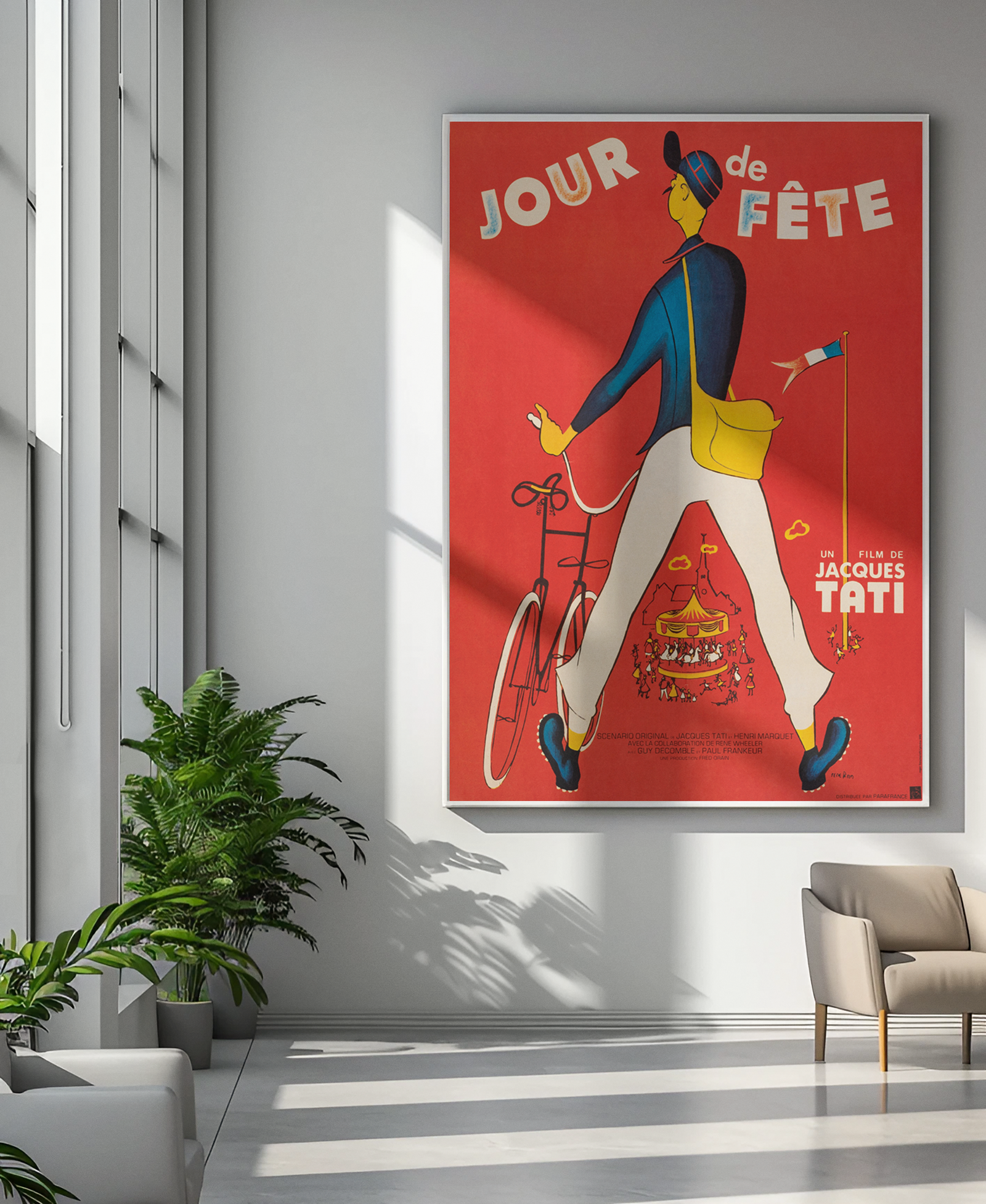 Jour de Fete 1949 - Jacques Tati French Movie Poster Jour de Fete 1949 - Jacques Tati French Movie Poster