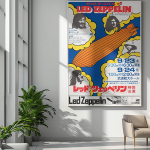 Led Zeppelin Tokyo Japan 1971 Concert Tour Poster