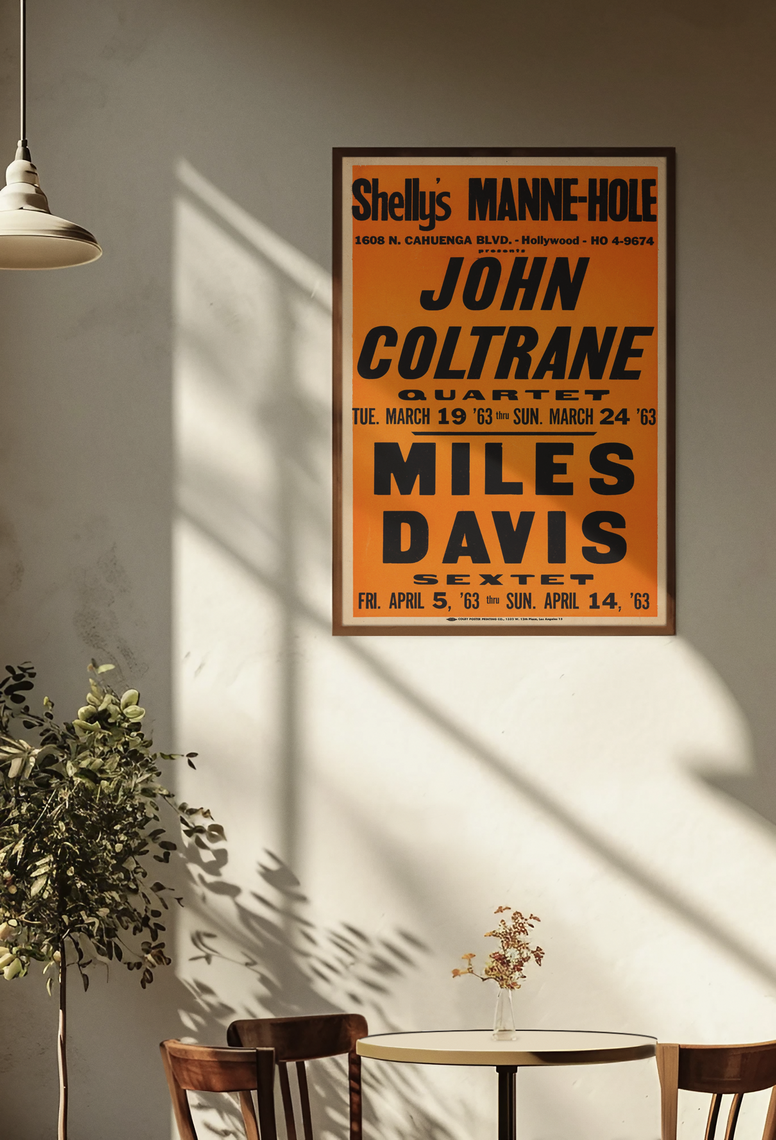 John Coltrane/Miles Davis Shelly's Manne-Hole Concert Poster 1963 John Coltrane/Miles Davis Shelly's Manne-Hole Concert Poster 1963