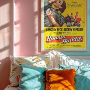 Classic Hollywood Poster – Roman Holiday 1953 Retro Movie