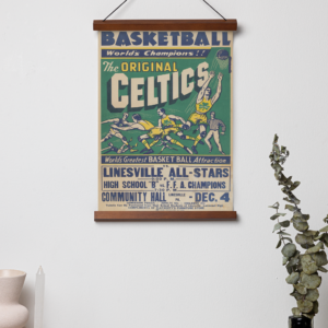Celtics Basketball Poster 1936-38