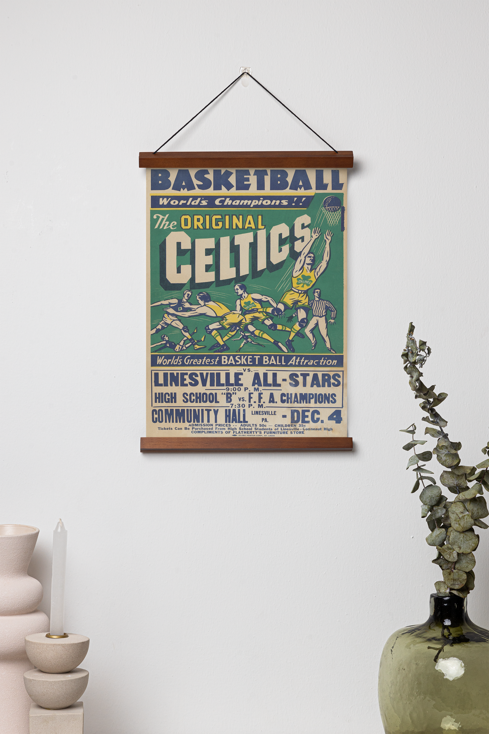 Celtics Basketball Poster 1936-38 "Original Celtics" Celtics Basketball Poster 1936-38 "Original Celtics"