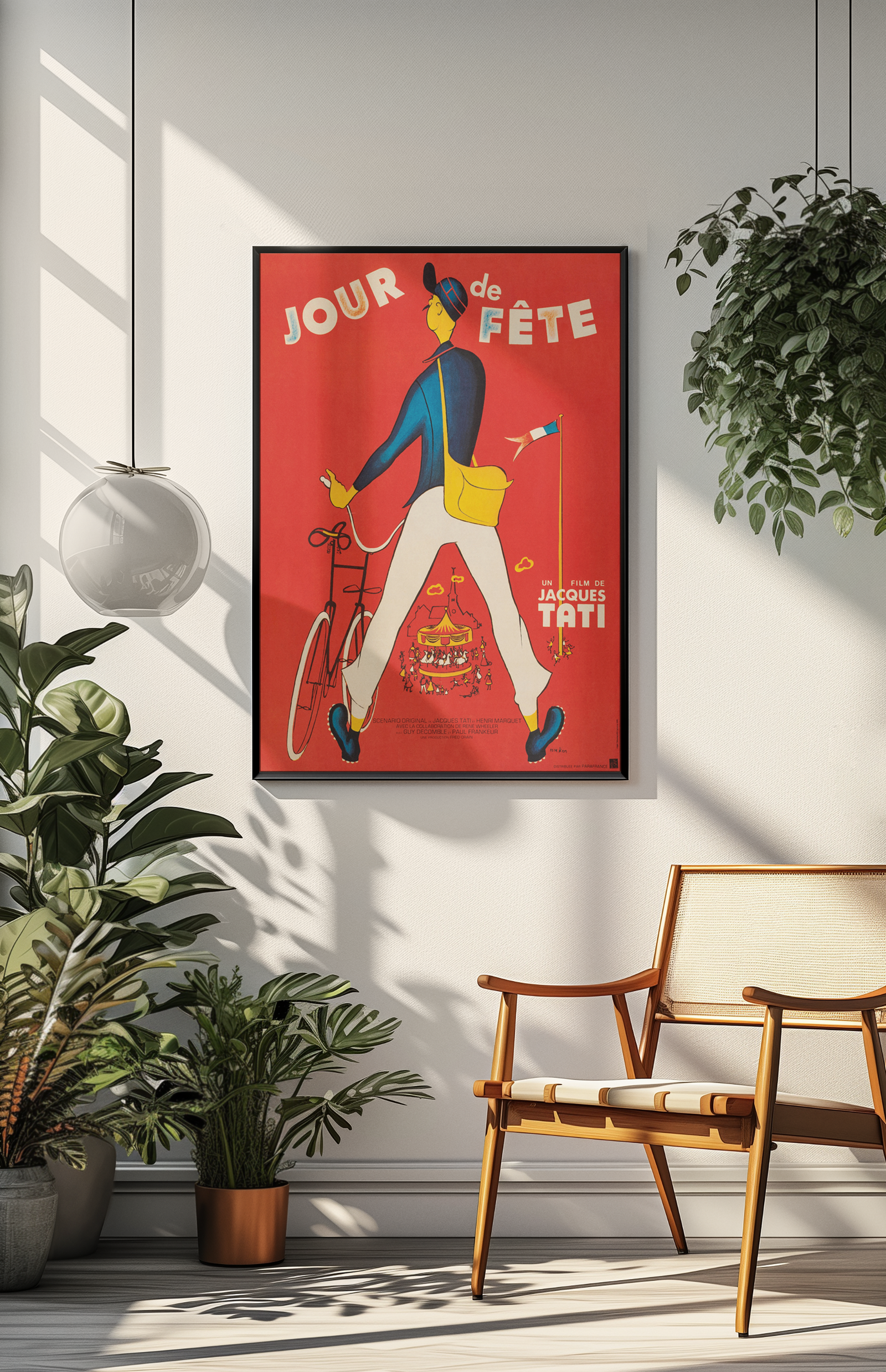 Jour de Fete 1949 - Jacques Tati French Movie Poster Jour de Fete 1949 - Jacques Tati French Movie Poster