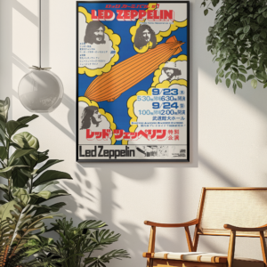 Led Zeppelin Tokyo Japan 1971 Concert Tour Poster