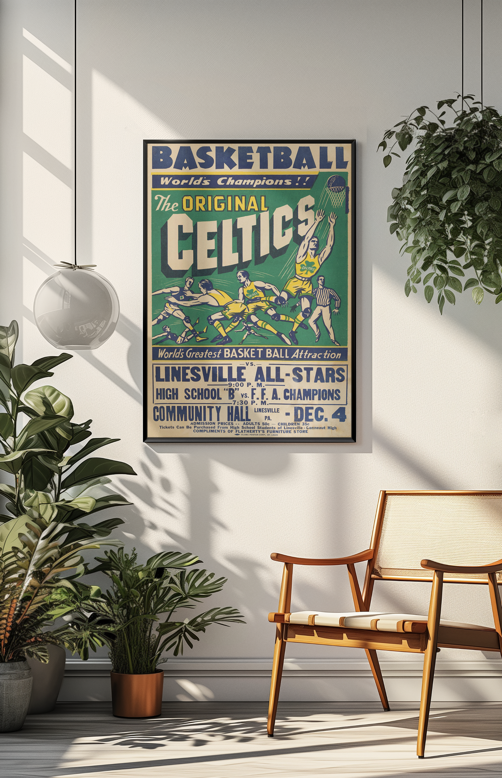 Celtics Basketball Poster 1936-38 "Original Celtics" Celtics Basketball Poster 1936-38 "Original Celtics"