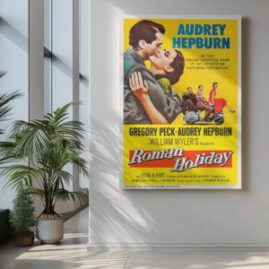 Classic Hollywood Poster – Roman Holiday 1953 Retro Movie