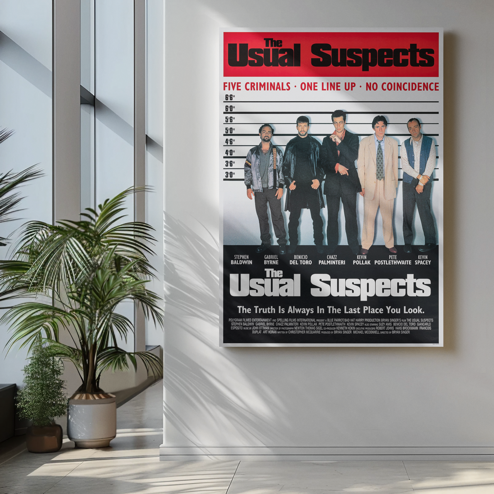 The Usual Suspects 1995 Movie Poster – Iconic Neo-Noir Crime Movie The Usual Suspects 1995 Movie Poster – Iconic Neo-Noir Crime Movie