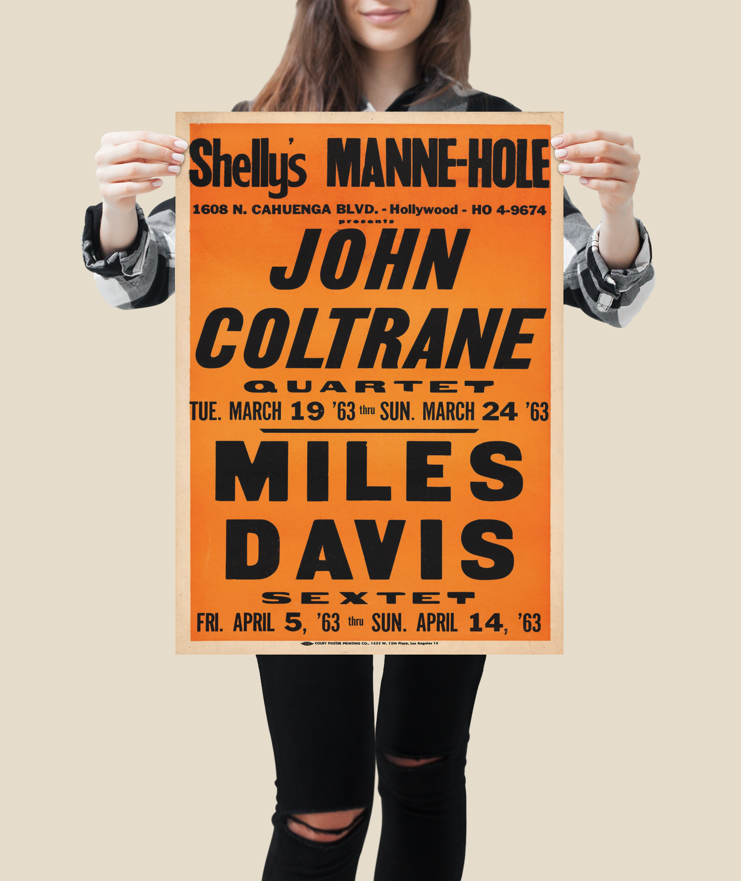 John Coltrane/Miles Davis Shelly's Manne-Hole Concert Poster 1963 John Coltrane/Miles Davis Shelly's Manne-Hole Concert Poster 1963
