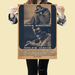 Nina Simone & Miles Davis in Concert with the Original Last Poets Concert Poster 1973