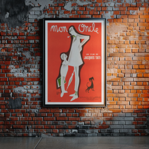 Vintage Jacques Tati Poster – Mon Oncle 1950s French Film Print