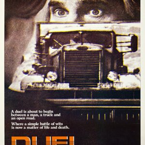 Duel 1973 Classic Film Poster – Steven Spielberg, Dennis Weaver, Cult Suspense Movie Print