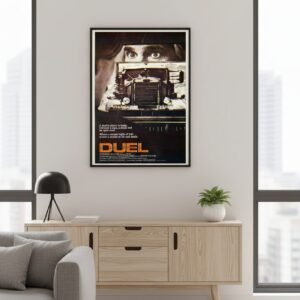Duel 1973 Vintage Thriller Movie Poster