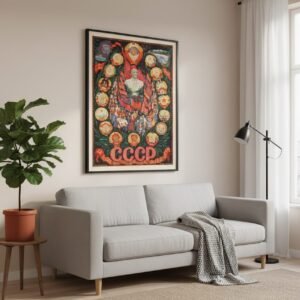 1969 Russian USSR Poster – Vintage Soviet Propaganda Artwork & Political Print