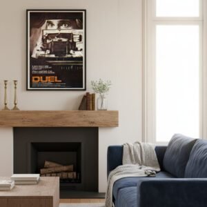 Duel 1973 Vintage Thriller Movie Poster