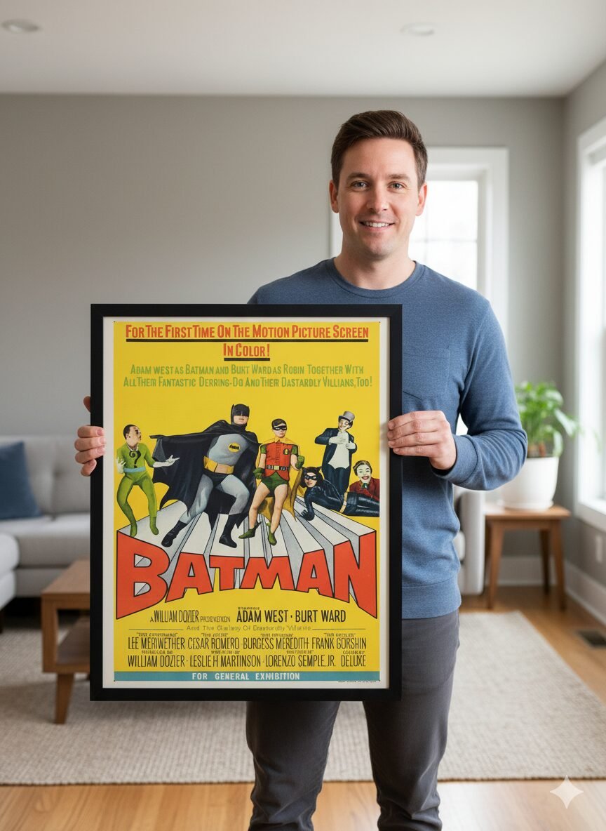 1966 Batman Retro Comic Poster – Vintage Pop Art Superhero Wall Print 1966 Batman Retro Comic Poster – Vintage Pop Art Superhero Wall Print