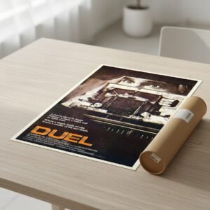 Duel 1973 Vintage Thriller Movie Poster