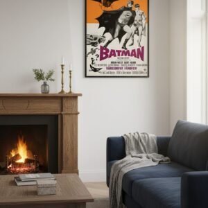 1966 Retro Pop Art Hero Poster – Classic TV Comic-Inspired Wall Print