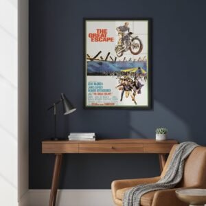 Steve McQueen The Great Escape 1963 Vintage Movie Poster