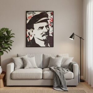 1960s Soviet Union Lenin Poster – Retro CCCP Communist Propaganda Wall Print