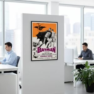 1966 Retro Pop Art Hero Poster – Classic TV Comic-Inspired Wall Print