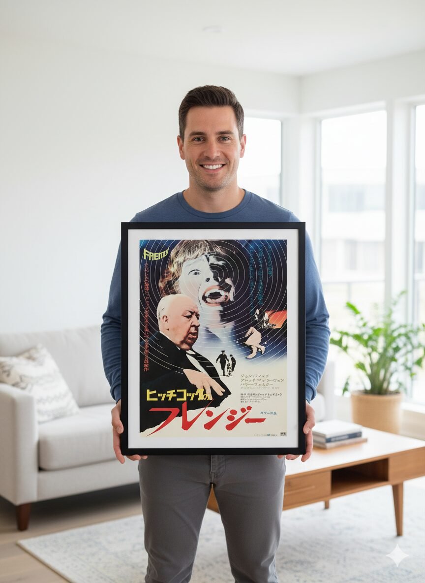 Rare Original Japanese Poster for Alfred Hitchcock’s Frenzy 1972 Rare Original Japanese Poster for Alfred Hitchcock’s Frenzy 1972