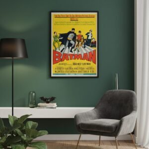 1966 Batman Retro Comic Poster – Vintage Pop Art Superhero Wall Print