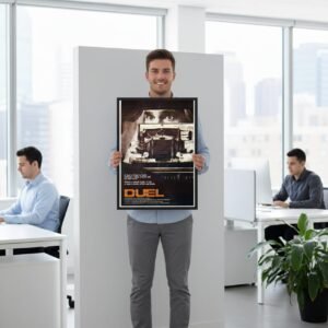 Duel 1973 Vintage Thriller Movie Poster