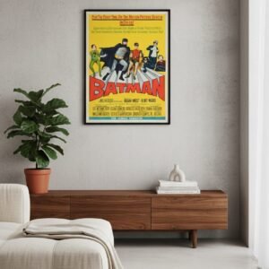 1966 Batman Retro Comic Poster – Vintage Pop Art Superhero Wall Print